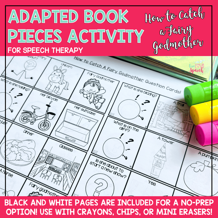 Adapted Book Piece Set | How to catch a Fairy Godmother | Printable Version