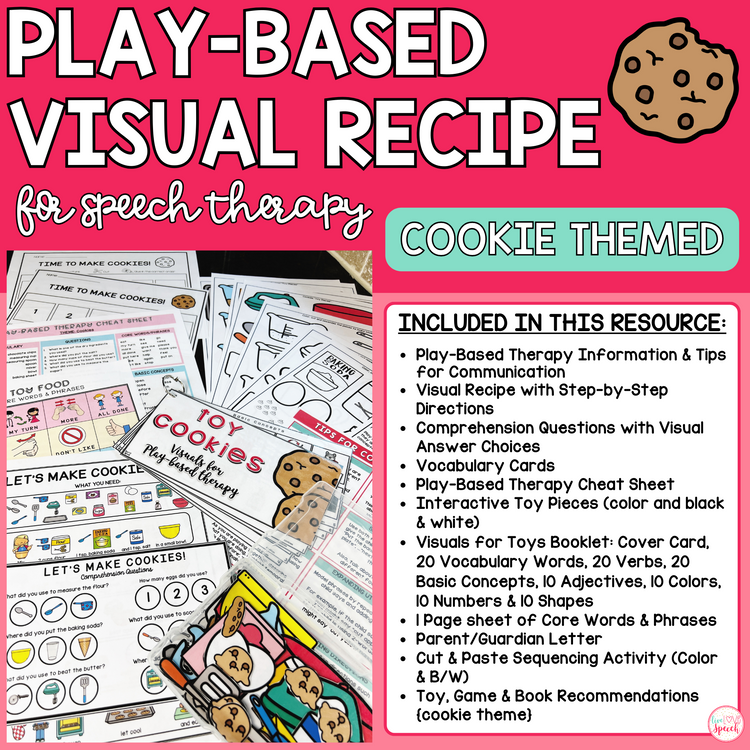 Play-Based Visual Recipe Resource for Speech Therapy | Cookie Themed