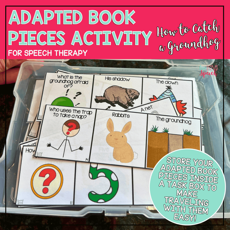 Adapted Book Piece Set | How to catch a Groundhog | Printable Version