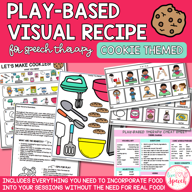 Play-Based Visual Recipe Resource for Speech Therapy | Cookie Themed