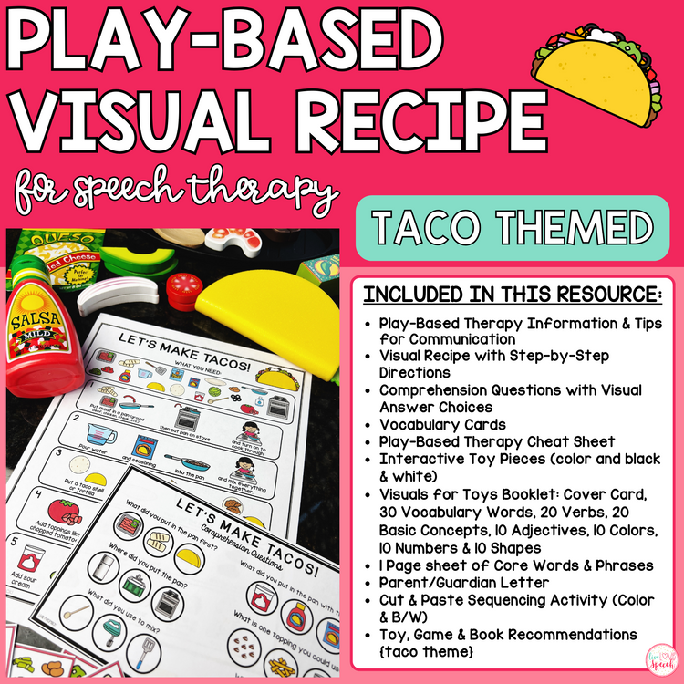 Play-Based Visual Recipe Resource for Speech Therapy | Taco Themed