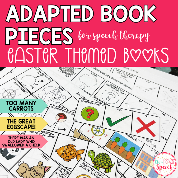 Easter Adapted Book Pieces for Speech Therapy | Special Education