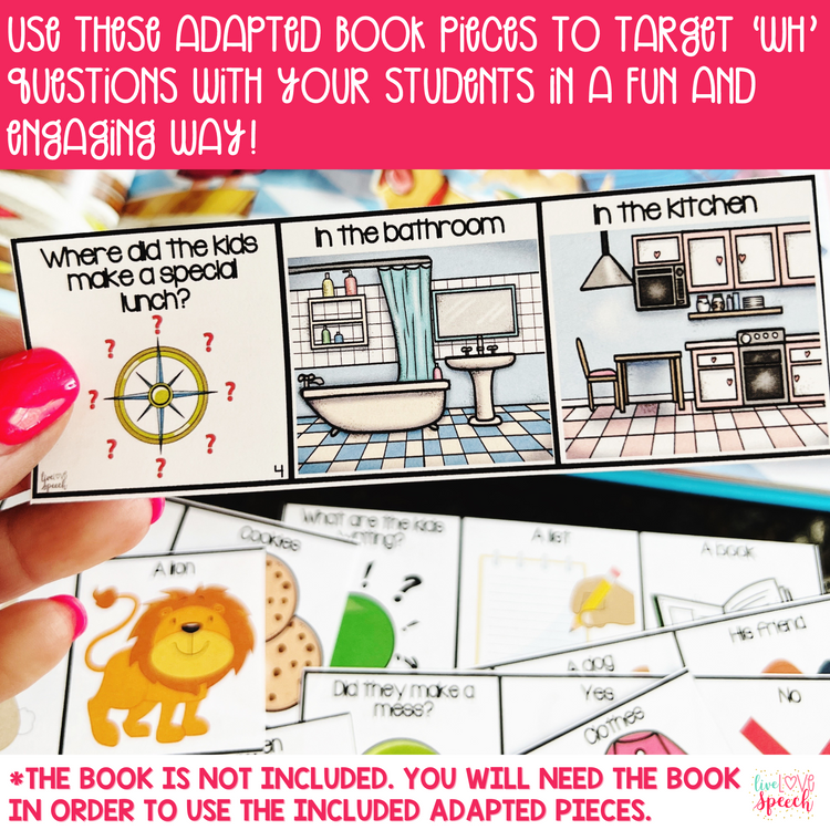 Adapted Book Piece Set for Speech Therapy | How to catch a Mamasaurus | Printable Version