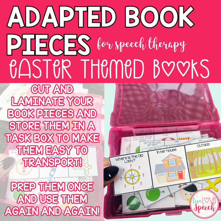 Easter Adapted Book Pieces for Speech Therapy | Special Education
