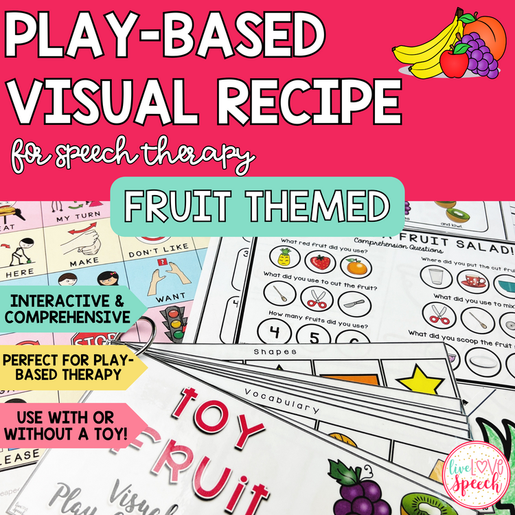 Play-Based Visual Recipe Resource for Speech Therapy | Fruit Themed