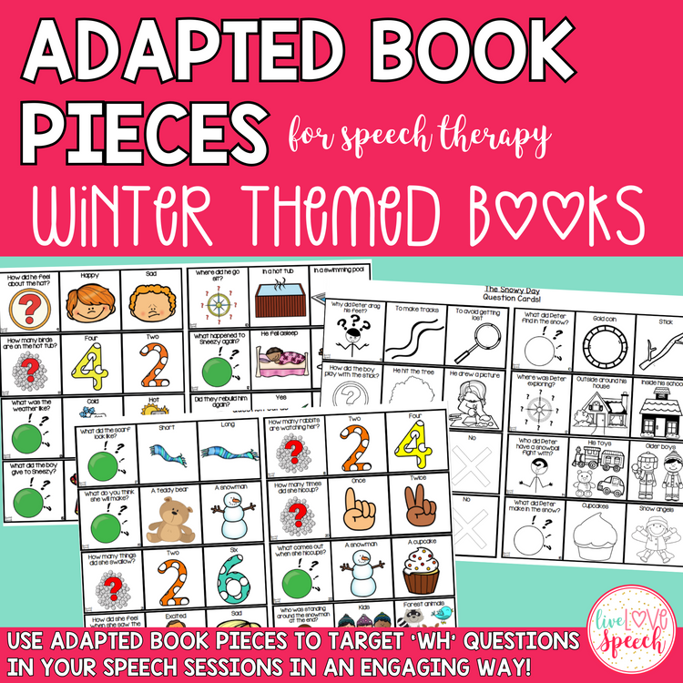 Winter Adapted Book Pieces for Speech Therapy
