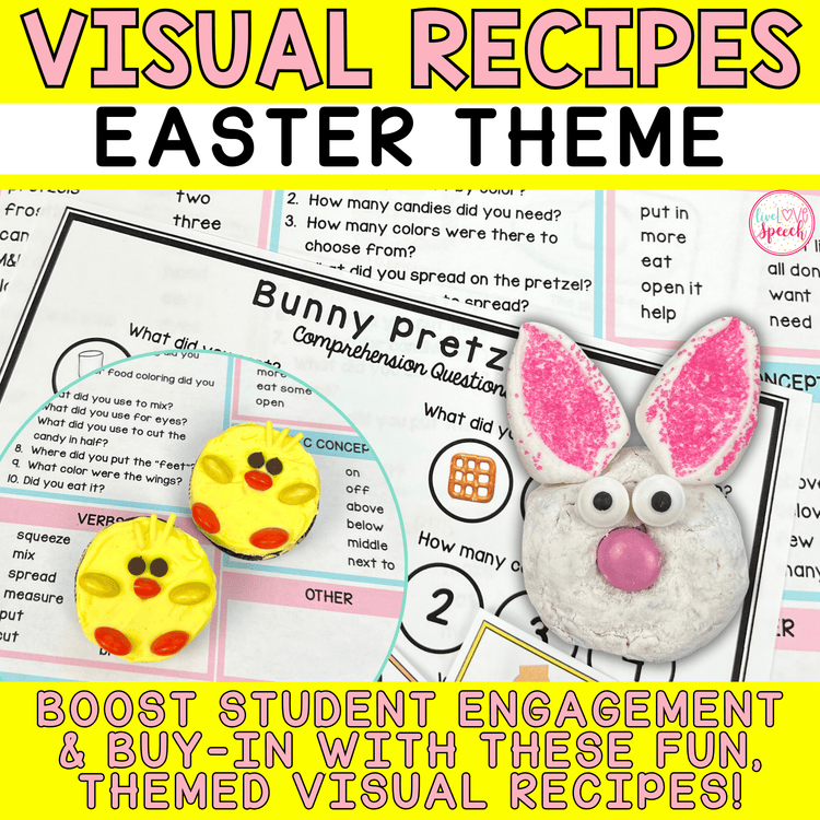 Visual Recipes for Speech Therapy | EASTER THEME | Life Skills
