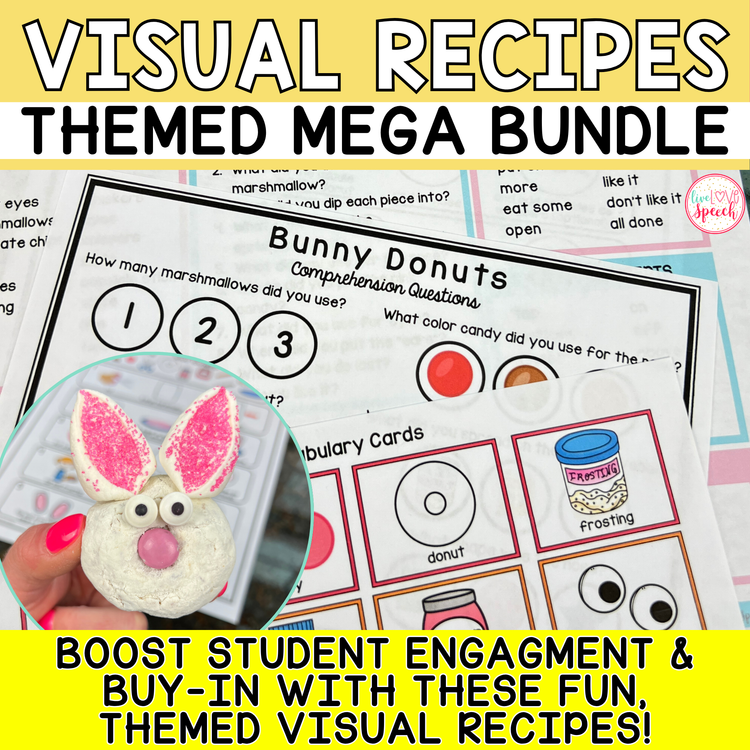 Themed Visual Recipes for Speech Therapy | MEGA BUNDLE | Life Skills