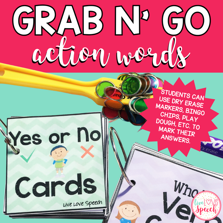 Grab N' Go Action Words | Speech Therapy