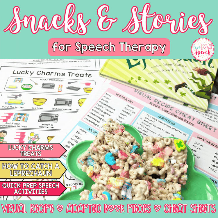 St. Patrick's Day Snacks and Stories for Speech Therapy | Hands-On Activites