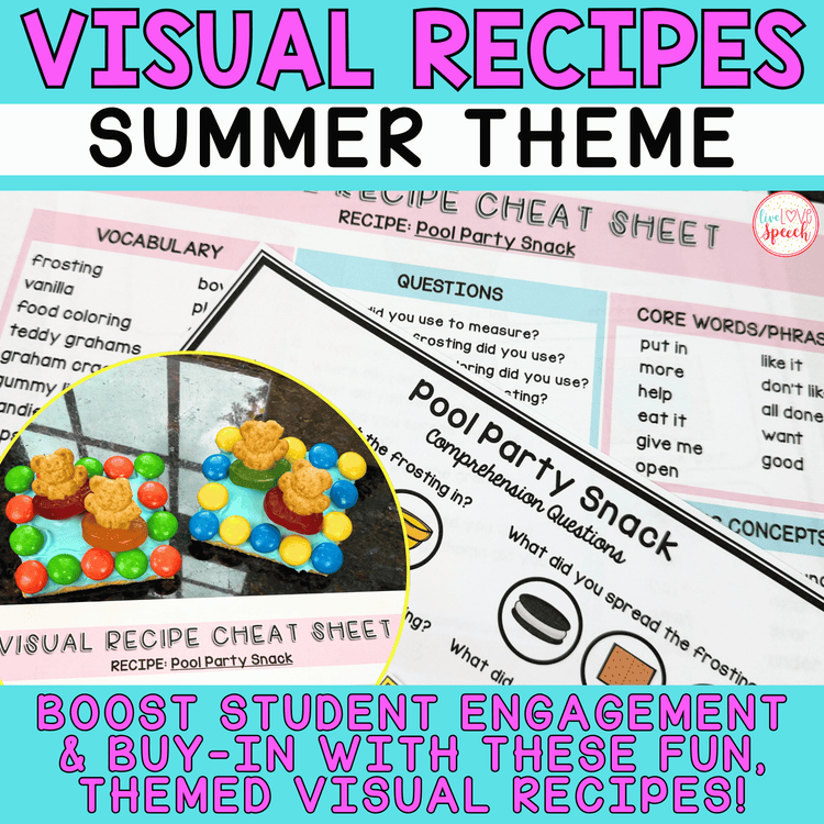 Visual Recipes for Speech Therapy | SUMMER THEME | Life Skills