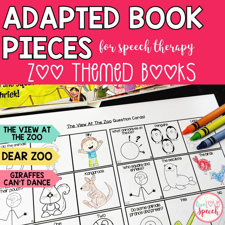 Zoo Adapted Book Pieces for Speech Therapy | Special Education
