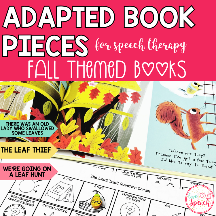 Fall Adapted Book Pieces for Speech Therapy | Special Education