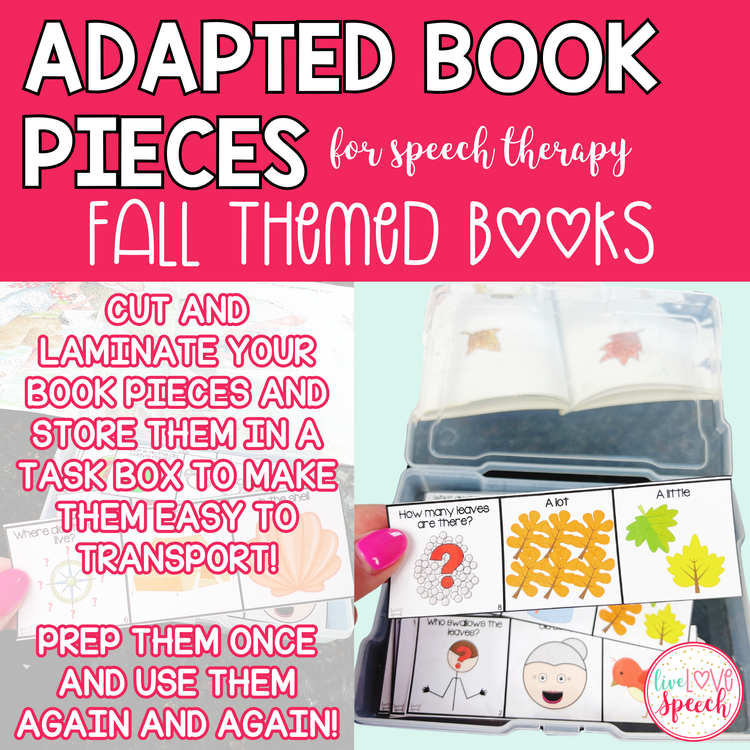 Fall Adapted Book Pieces for Speech Therapy | Special Education