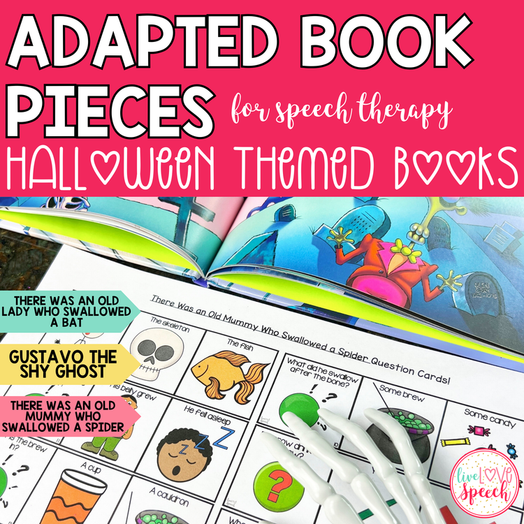 Halloween Adapted Book Pieces for Speech Therapy | Special Education
