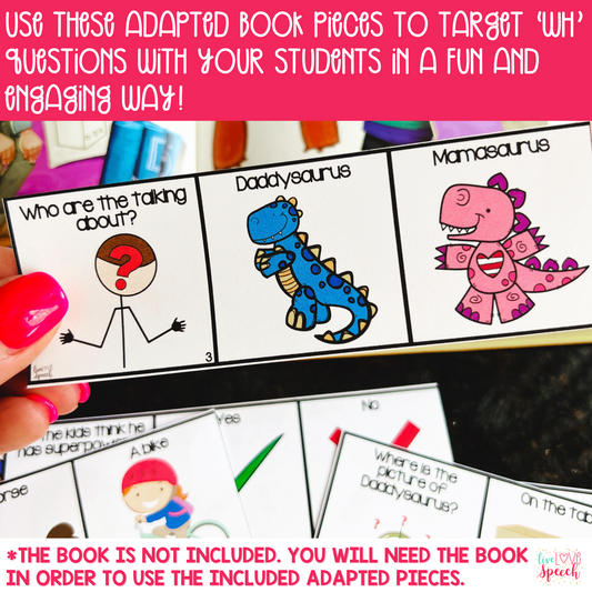 Adapted Book Piece Set | How to catch a Daddysaurus | Printable Version