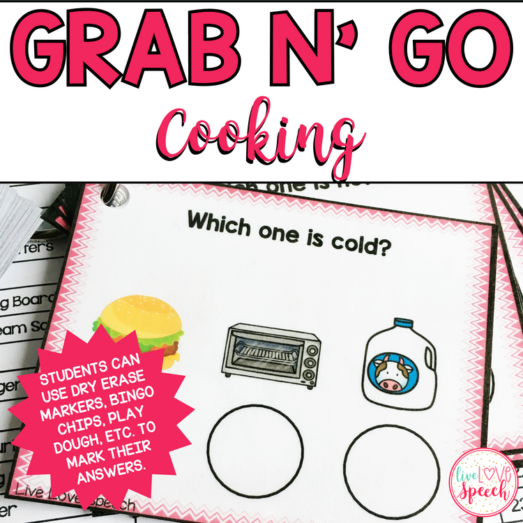 Grab N' Go Cooking | Speech and Language Activities