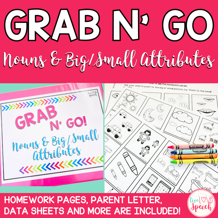 Grab n' Go Nouns and Big/Small Attributes