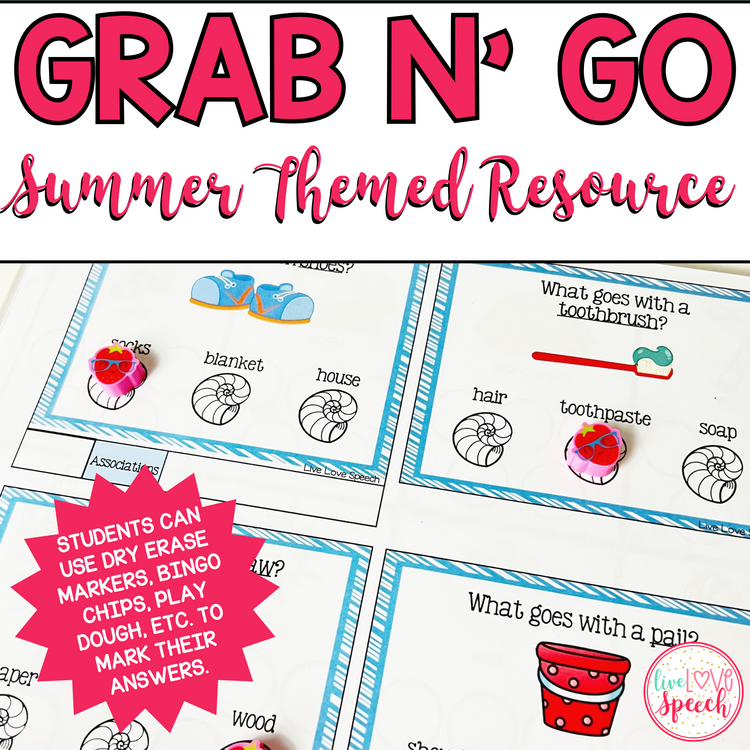 Grab N' Go Summer Themed Resource | Speech and Language