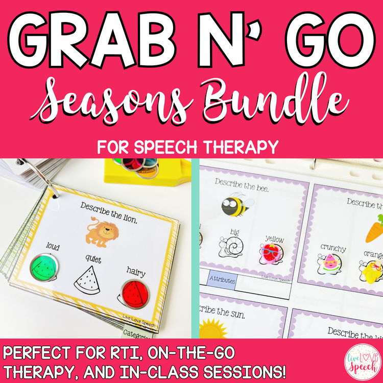 Grab N' Go Seasons BUNDLE | Speech & Language Therapy