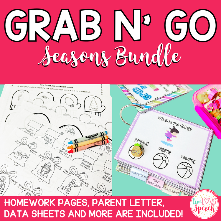 Grab N' Go Seasons BUNDLE | Speech & Language Therapy