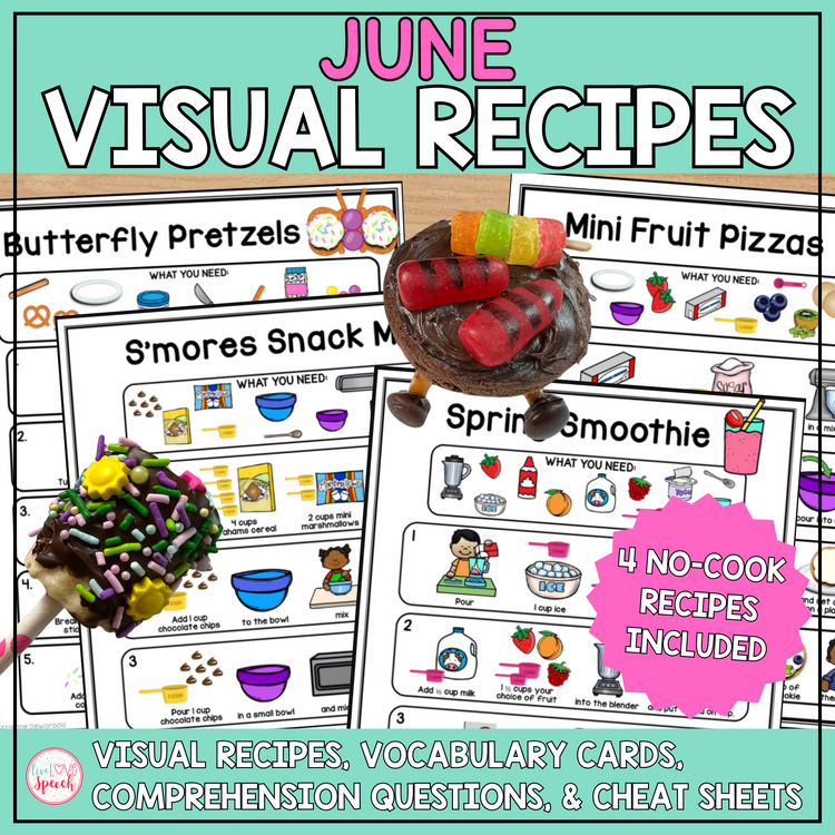 June Visual Recipes | Speech Therapy | Cooking with Kids | Life Skills