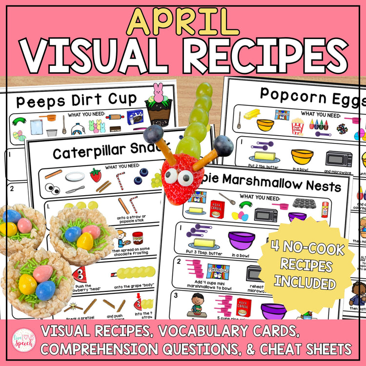 April Visual Recipes | Speech Therapy | Cooking with Kids | Life Skills