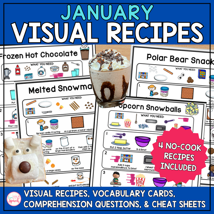 January Visual Recipes | Speech Therapy | Cooking with Kids | Life Skills