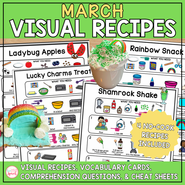 March Visual Recipes | Speech Therapy | Cooking with Kids | Life Skills