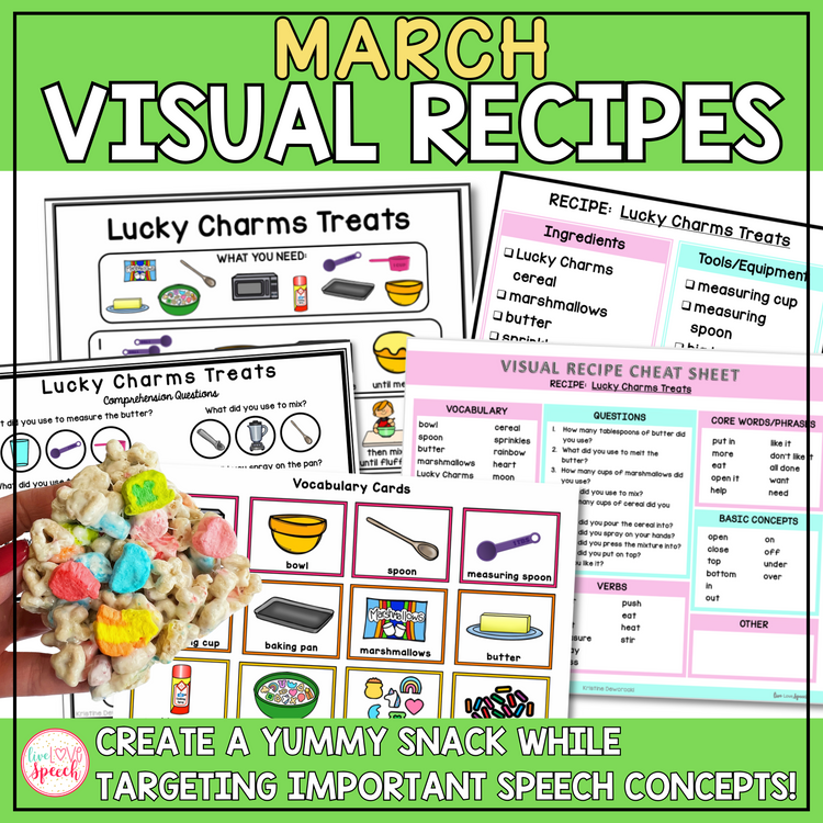 March Visual Recipes | Speech Therapy | Cooking with Kids | Life Skills