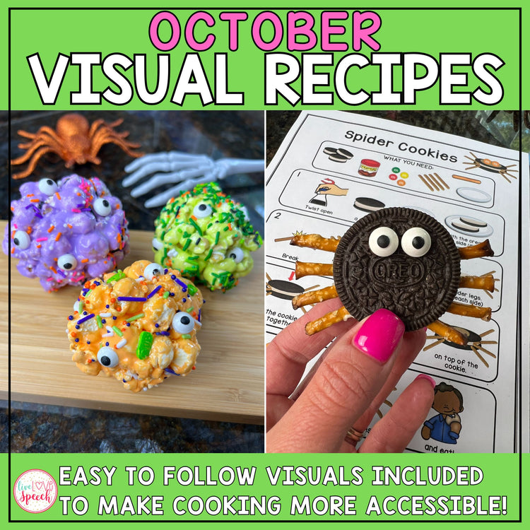 October Visual Recipes | Speech Therapy | Cooking with Kids | Life Skills