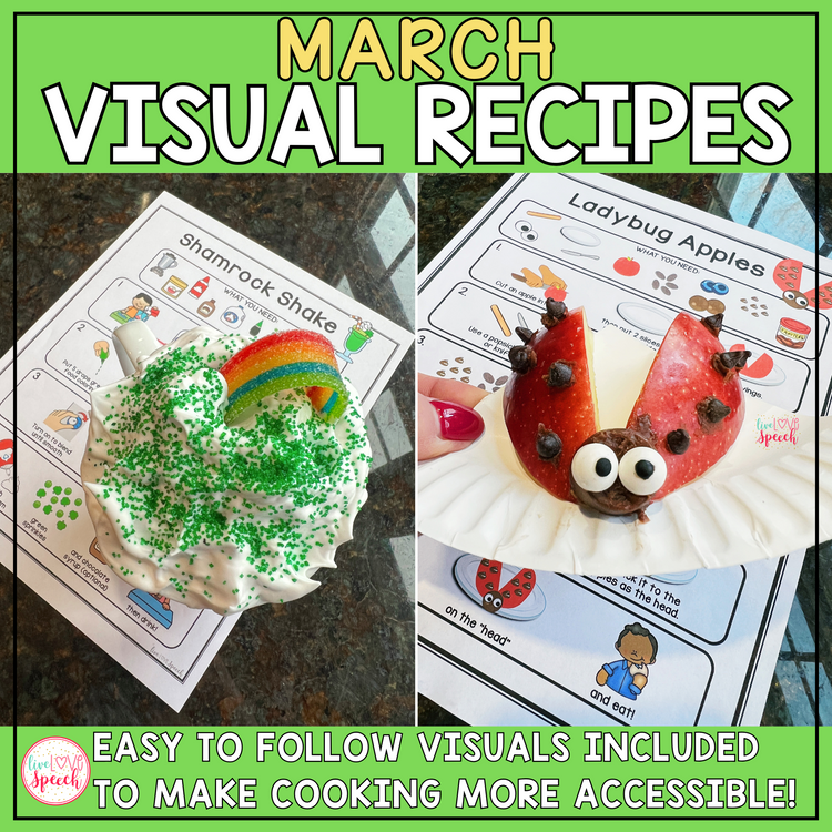 March Visual Recipes | Speech Therapy | Cooking with Kids | Life Skills