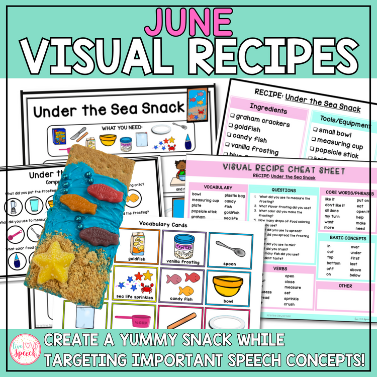 June Visual Recipes | Speech Therapy | Cooking with Kids | Life Skills
