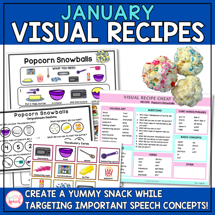 January Visual Recipes | Speech Therapy | Cooking with Kids | Life Skills