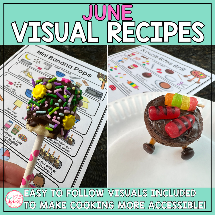 June Visual Recipes | Speech Therapy | Cooking with Kids | Life Skills