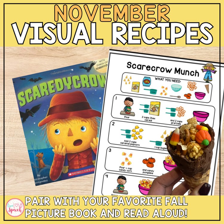 November Visual Recipes | Speech Therapy | Cooking with Kids | Life Skills
