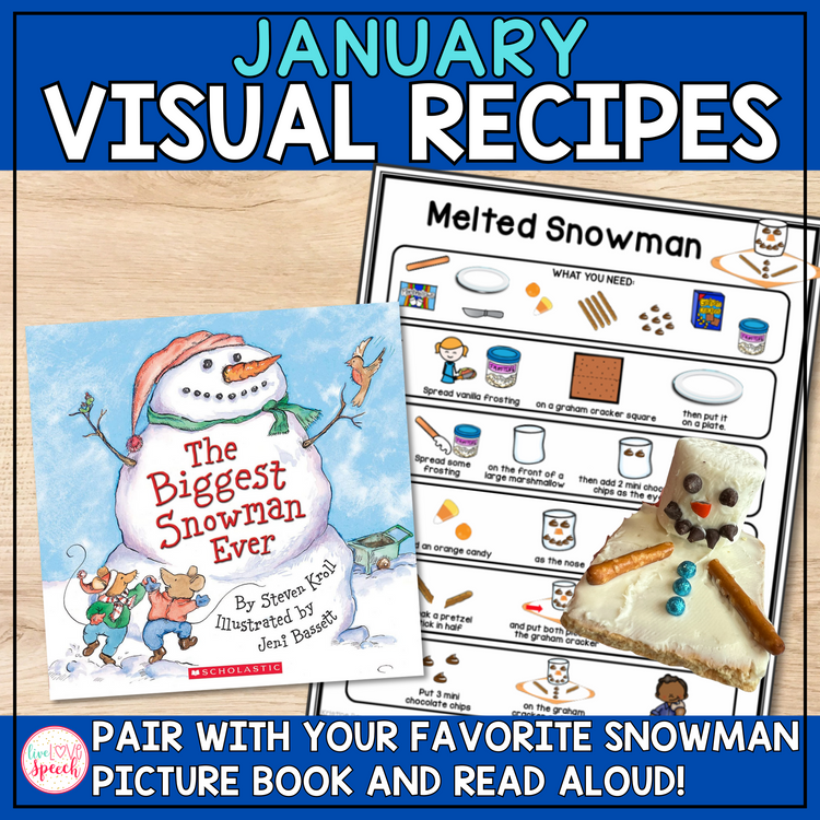 January Visual Recipes | Speech Therapy | Cooking with Kids | Life Skills