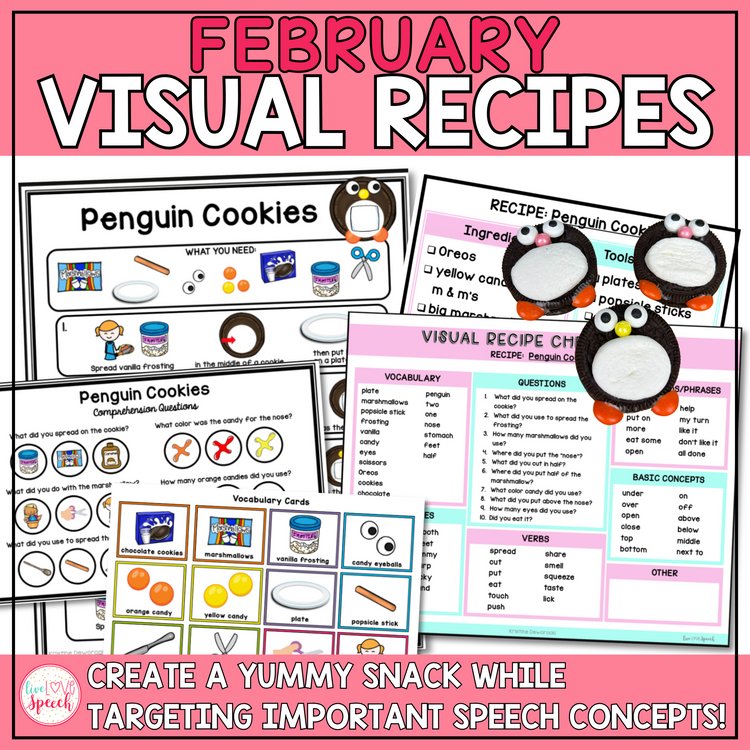 February Visual Recipes | Speech Therapy | Cooking with Kids | Life Skills