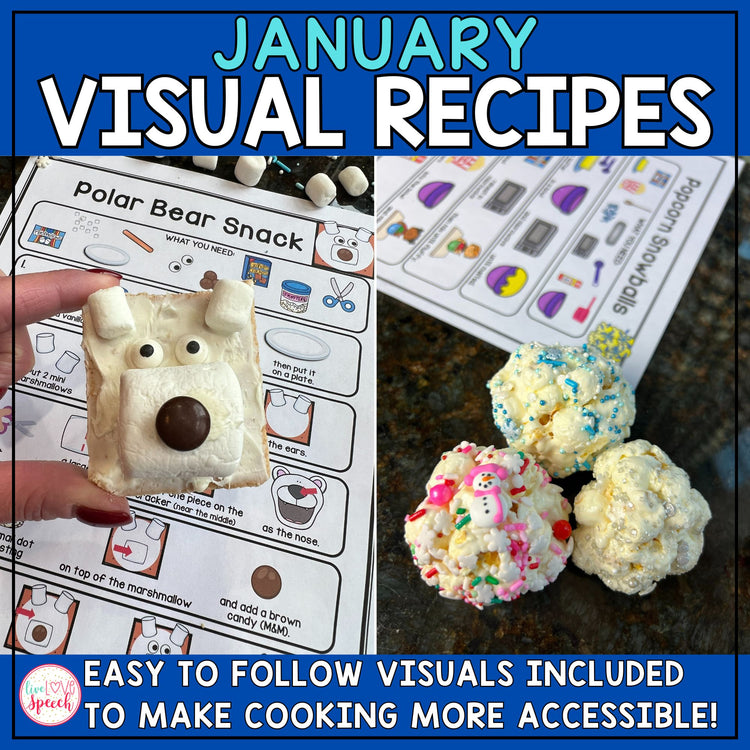 January Visual Recipes | Speech Therapy | Cooking with Kids | Life Skills