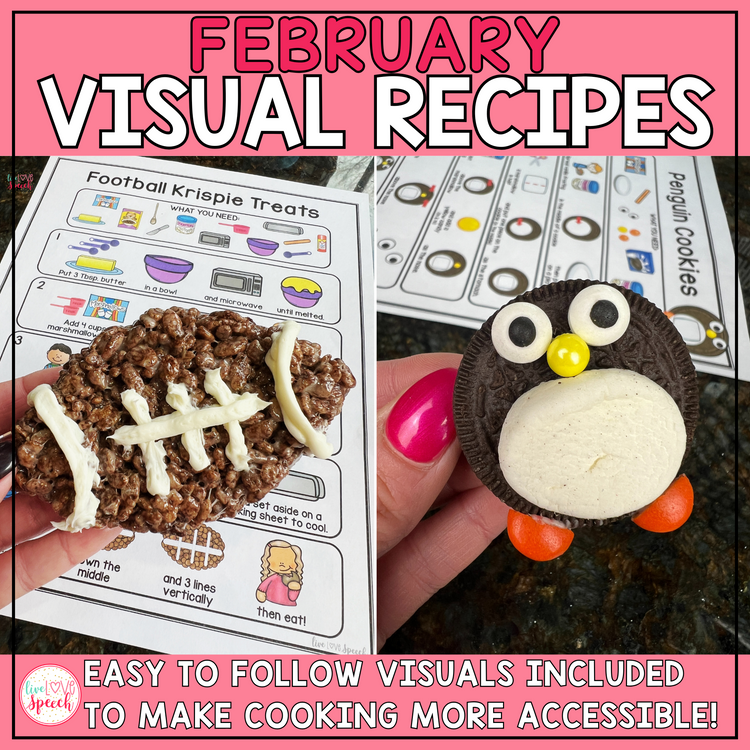 February Visual Recipes | Speech Therapy | Cooking with Kids | Life Skills