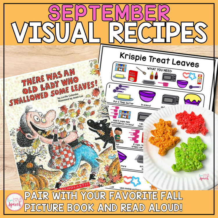 September Visual Recipes | Cooking with Kids | Speech Therapy | Life Skills