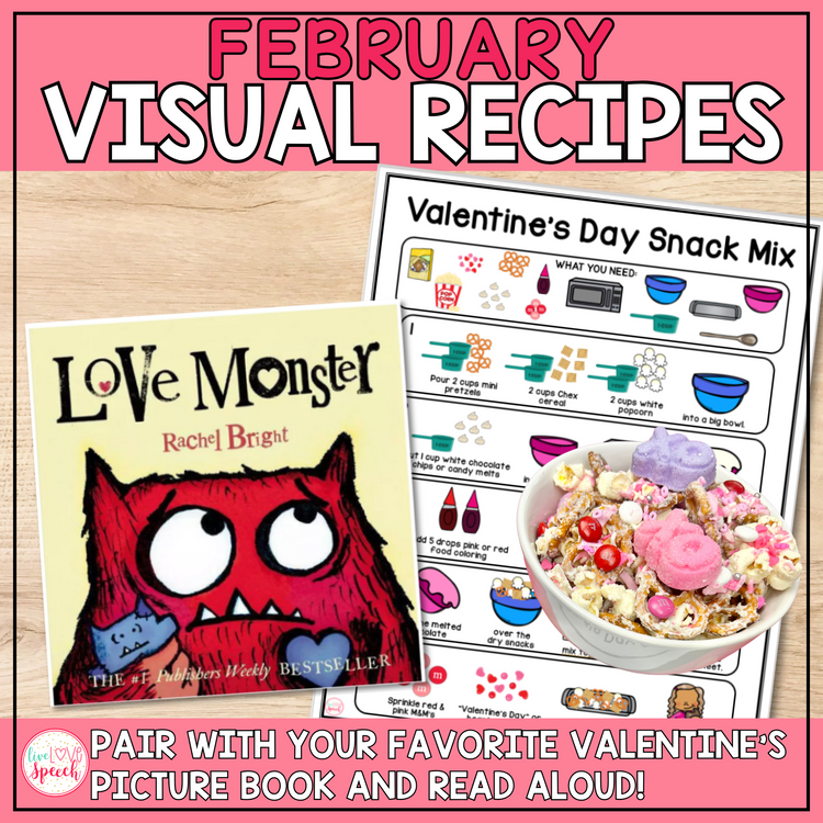 February Visual Recipes | Speech Therapy | Cooking with Kids | Life Skills