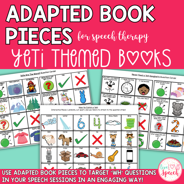 Yeti Adapted Book Pieces for Speech Therapy
