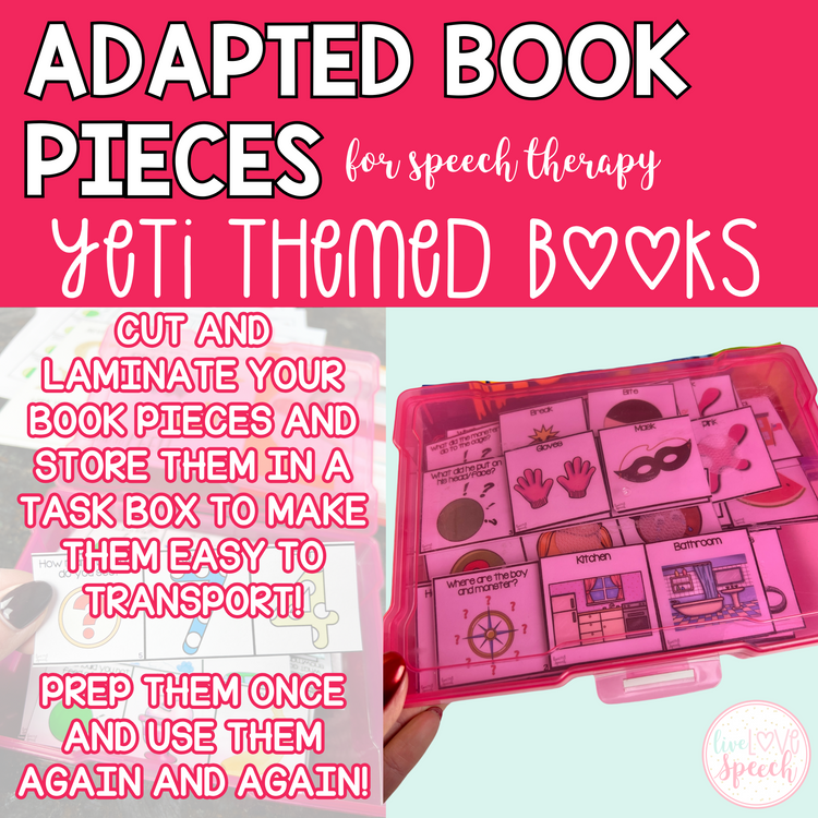 Yeti Adapted Book Pieces for Speech Therapy