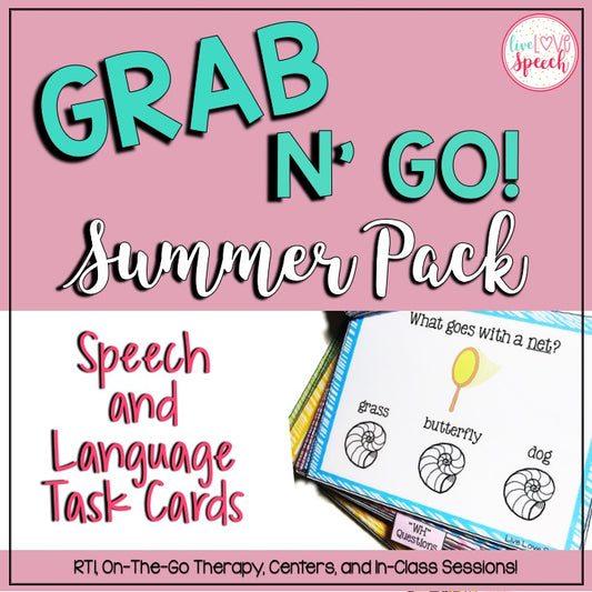 Grab N' Go Summer Pack | Speech and Language