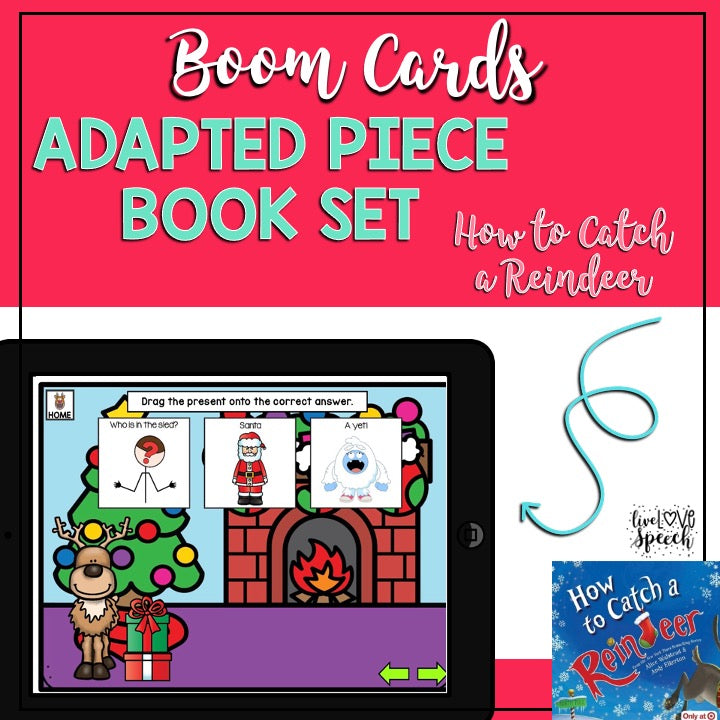 How to Catch a Reindeer | BOOM Cards™ | Speech Therapy Activities