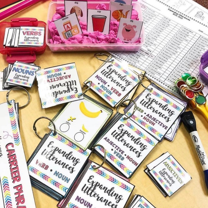 Grab N' Go Expanding Utterances | Speech Therapy Resource
