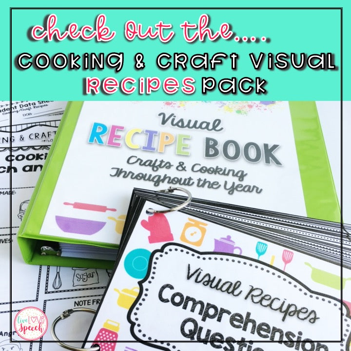 Peppermint Dough Visual Recipe | Freebie | Speech Therapy