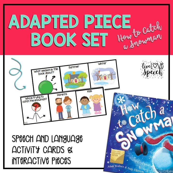 Adapted Book Piece Set for Speech Therapy | How to Catch a Snowman