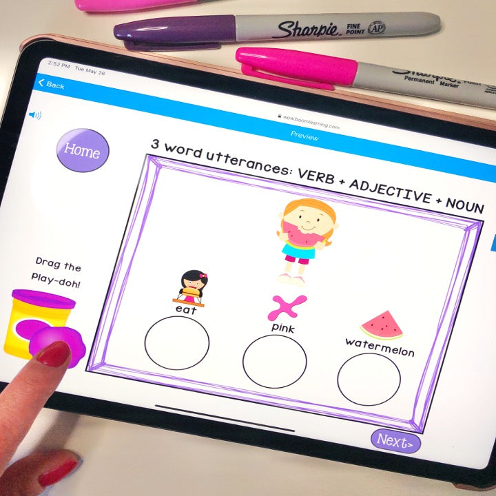 Expanding Utterances BOOM Cards™ | Speech Therapy | Distance Learning